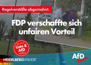 Mehr über den Artikel erfahren Pressemitteilung: FDP muss regelwidrige Plakatierungen aufgeben